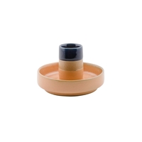 Kerzenhalter Keramik,  rosa / blau