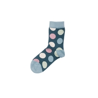 Kindersocken Big Dots petrol / rosa Gr. 27-30