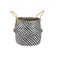 Korb zum Tragen und Lagern,  L,  blau gestreift