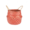 Korb zum Tragen und Lagern,  L,  rot gestreift