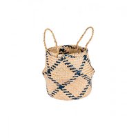 Korb zum Tragen und Lagern,  S,  blau Rauten