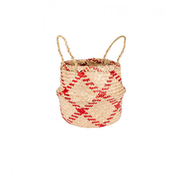 Korb zum Tragen und Lagern,  S,  rot Rauten