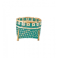 Korbschale türkis / natur,  Größe L