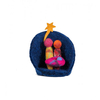 Krippe blau / bunt