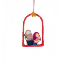 Krippe bunt hängend