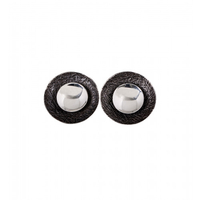 Ohrstecker Scheibe geschwärzt