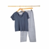 Pyjama Damen graublau,  Dora Gr. L