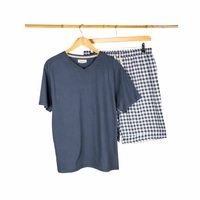 Pyjama kurz Herren graublau,  Harry Gr. S