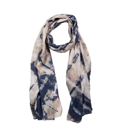 Schal Baumwolle Batik blau