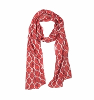 Schal Bio Baumwolle,  rot / lila