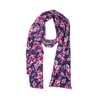 Schal Blumen Bio-Baumwolle lila / blau