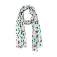 Schal Kaktus weiß / grün