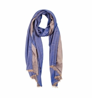 Schal Modal blau / silber