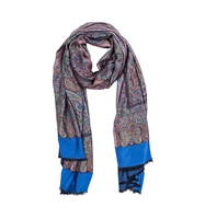 Schal Modal Paisley blau / bunt