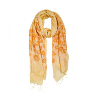 Schal zartgelb Blattranke