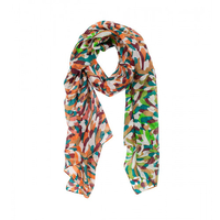 Seidenschal Abstrakt grün / türkis