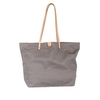 Shopper Baumwolle mit Lederdetails