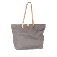 Shopper Baumwolle mit Lederdetails