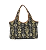 Shopper Ikat schwarz / cognac