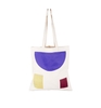 Shopper mit Taschen,  lila / gelb / dunkelrot