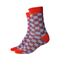 Socken blau Schachbrett Gr. 39-42