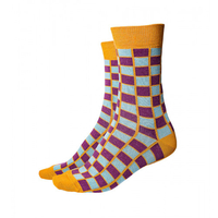 Socken grün Schachbrett Gr. 35-38