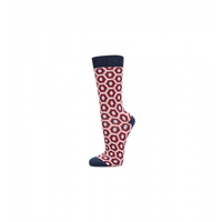 Socken Hexagon rot Gr. 42-45