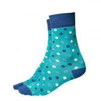 Socken Punkte blau / türkis,  Größe 35-38
