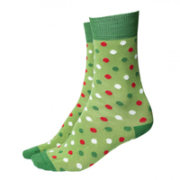 Socken Punkte grün,  Größe 43-46