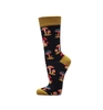 Socken schwarz / senf Pilze Gr. 35-38