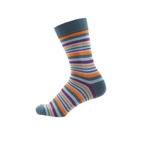 Socken Streifen petrol / turmalin Gr. 35-38