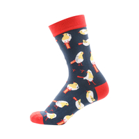 Socken Vogel blau / rot Gr. 35-38