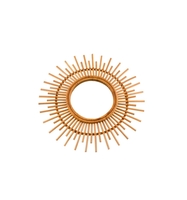 Spiegel aus Bambus Strahlen natur