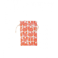 Stoffbeutel Vogel orange