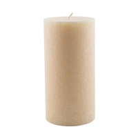 Stumpenkerze creme,  Ø 7, 5 cm,  marmoriert M
