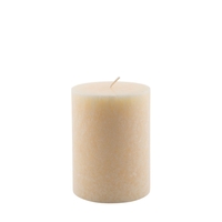 Stumpenkerze creme,  Ø 7, 5 cm,  marmoriert S