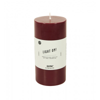 Stumpenkerze glatt bordeaux M