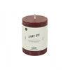 Stumpenkerze glatt bordeaux S