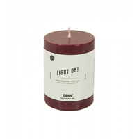 Stumpenkerze glatt bordeaux S