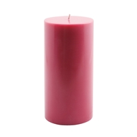 Stumpenkerze glatt pink M,  Ø 7, 5 cm