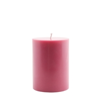 Stumpenkerze glatt pink S,  Ø 7, 5 cm