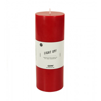 Stumpenkerze glatt rot L
