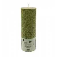 Stumpenkerze olive L