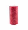 Stumpenkerze rot,  Ø 7, 5 cm,  marmoriert M