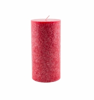 Stumpenkerze rot,  Ø 7, 5 cm,  marmoriert M