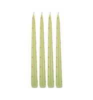 Tafelkerze glatt limette 4er Set