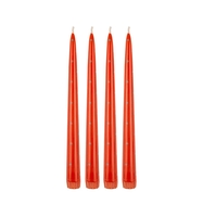 Tafelkerze Pünktchen/glatt karotte 4er Set