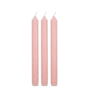 Tafelkerze rosé marmoriert 3er Set