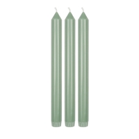 Tafelkerzen glatt eukalyptus 3er Set