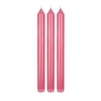 Tafelkerzen glatt pink 3er Set
